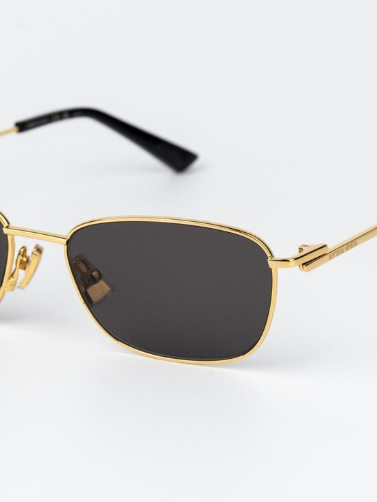 Bottega Veneta Women Sunglasses Gold Grey Rectangle BV1300S 001 NEW AUTHENTIC main image 7
